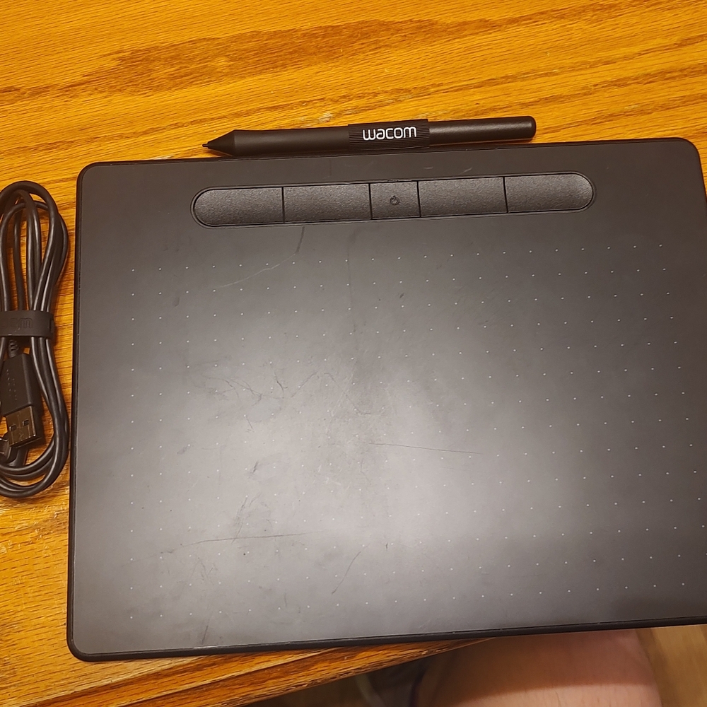 Wacom Intuos Drawing Tablet, Stylus, and Cable